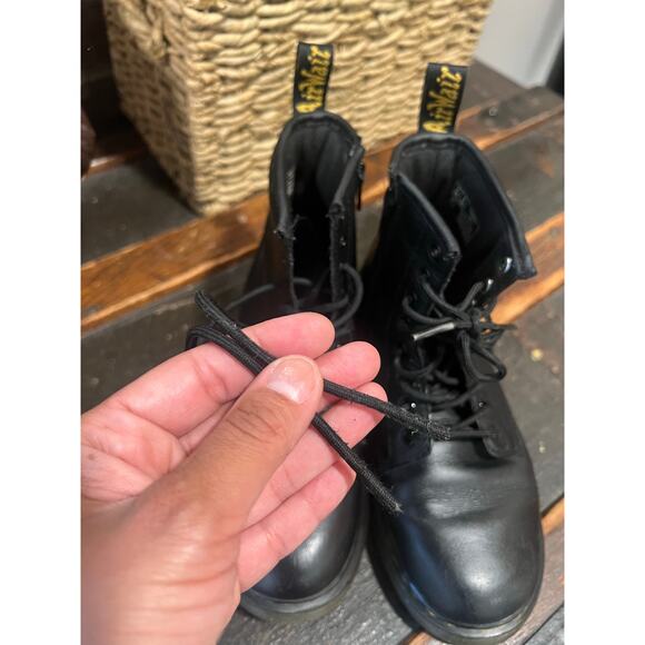 Dr. Martens 1460 Combat Boots Kids Black Size 3 - Picture 12 of 12